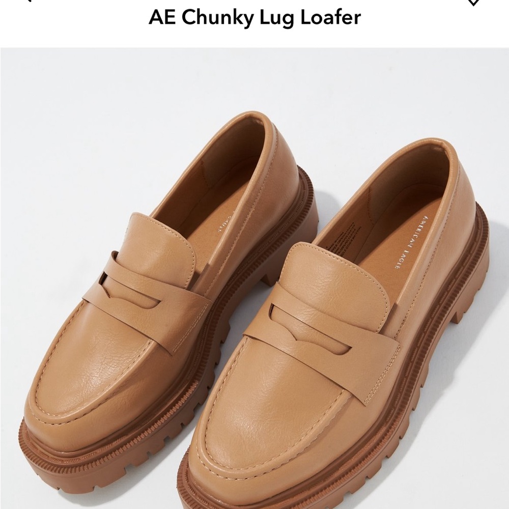 American Eagle Chunky Lug Loafer in tan - Size 8 NWT
